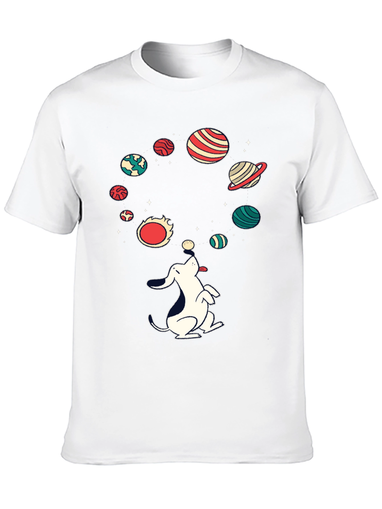 Dog Orbit T-Shirt - Planet Pup Design