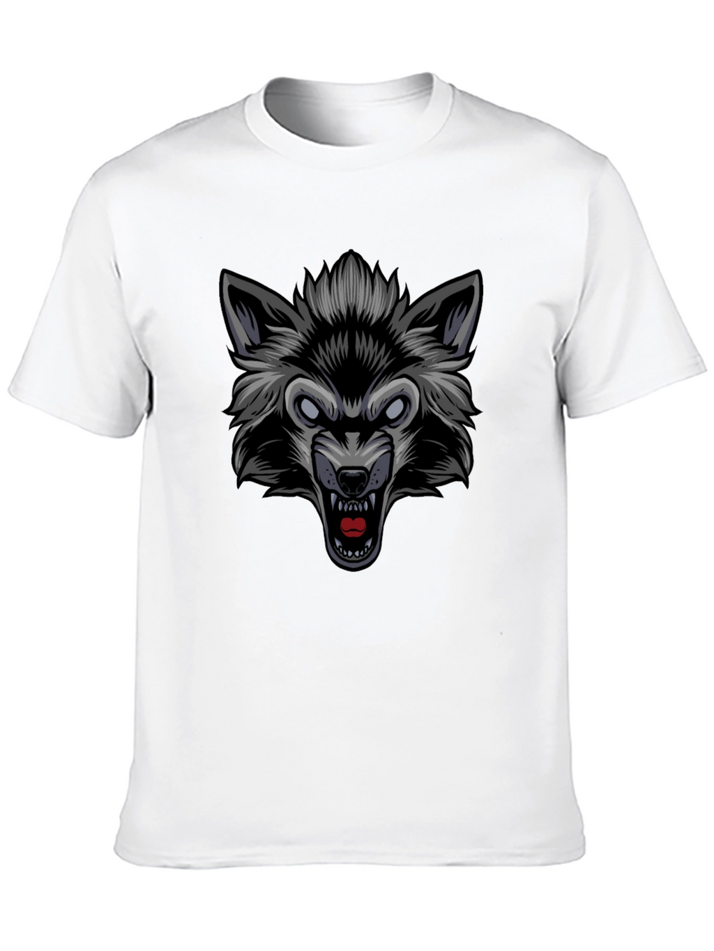 Wolf Graphic Print Crew Neck T-Shirt