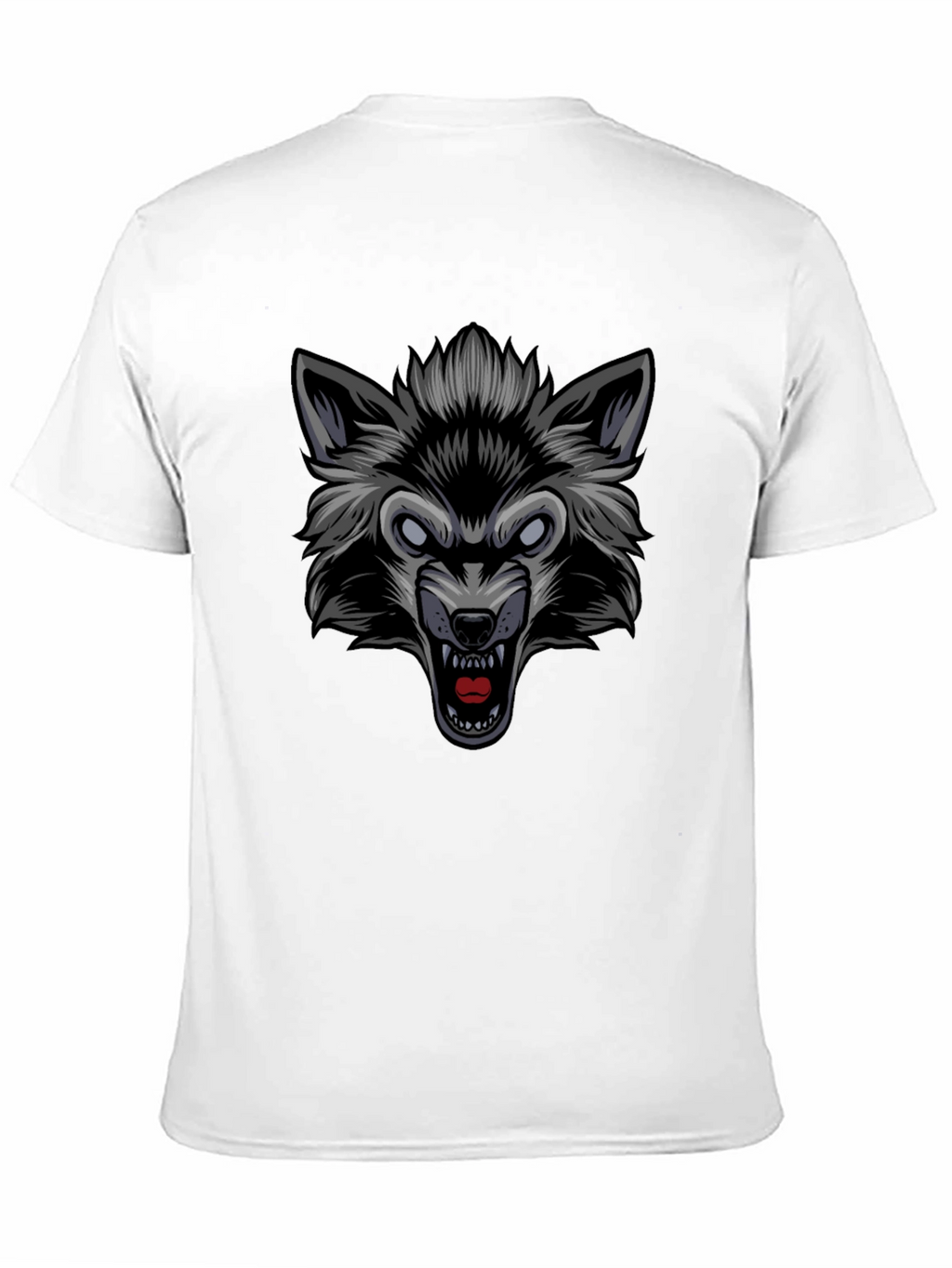 Wolf Graphic Print Crew Neck T-Shirt