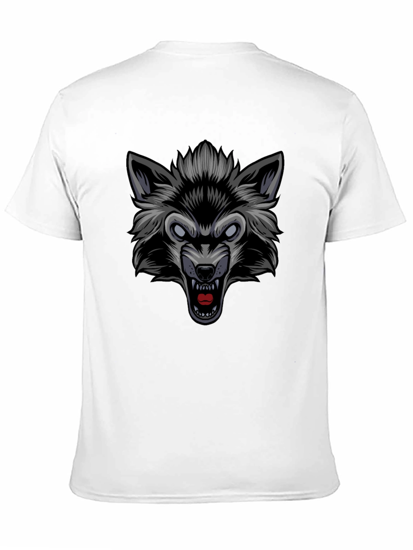 Wolf Graphic Print Crew Neck T-Shirt
