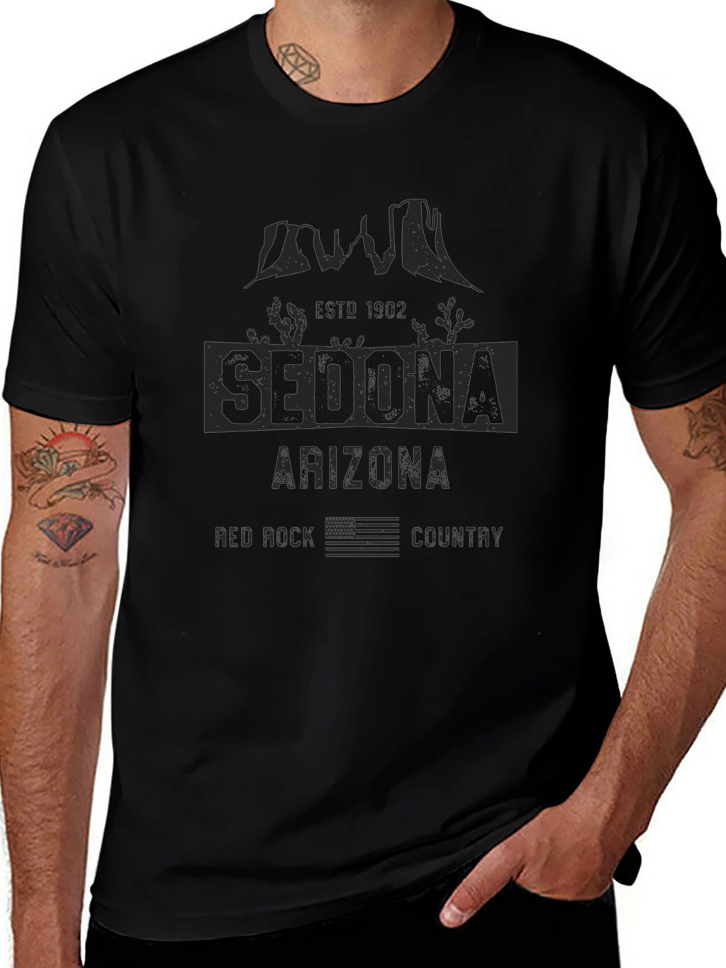 Sedona Arizona Red Rock Country Black T-Shirt
