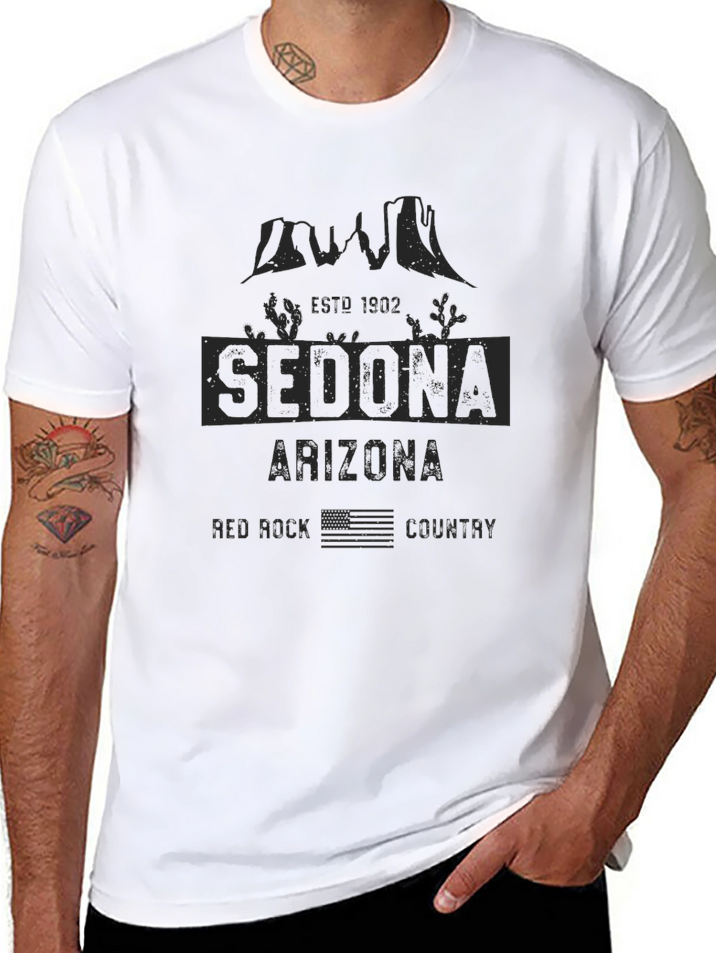 Sedona Arizona Red Rock Country Black T-Shirt