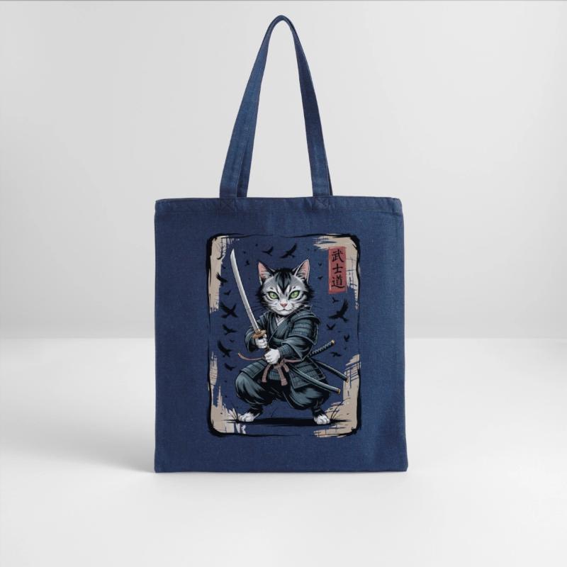 Samurai Cat Vintage Ukiyo-e Warrior Art