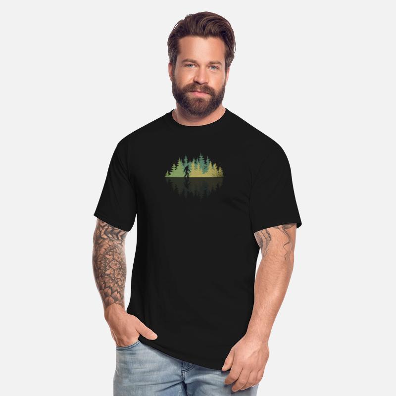 Sasquatch Yeti Reflection Forest Trees Conracy