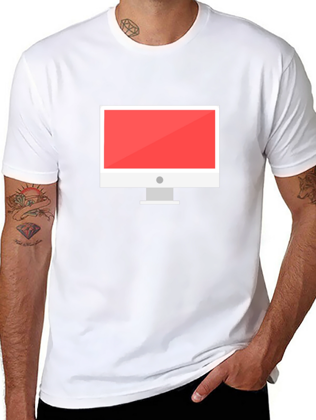 Black T-Shirt with Computer Graphic