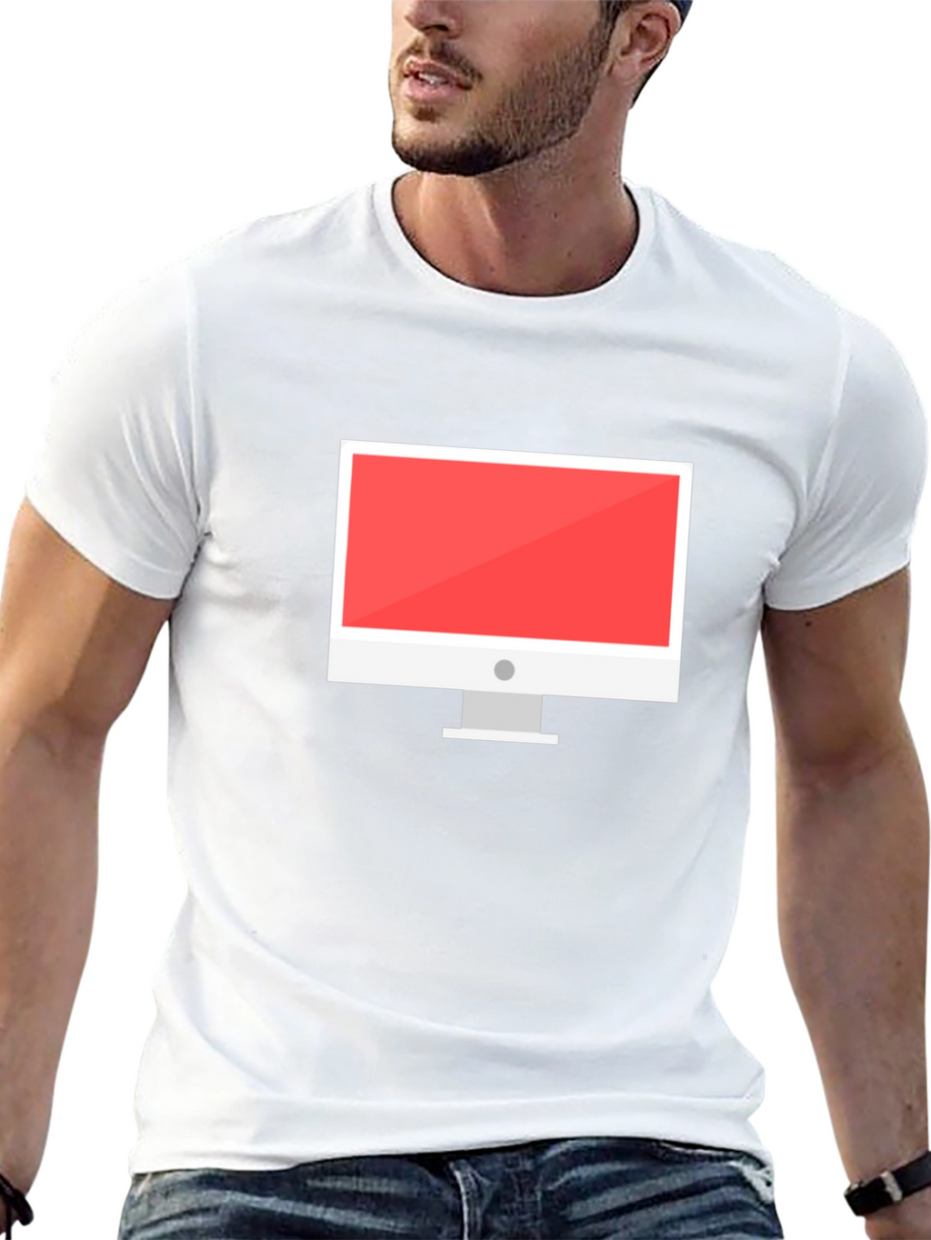 Black T-Shirt with Computer Graphic