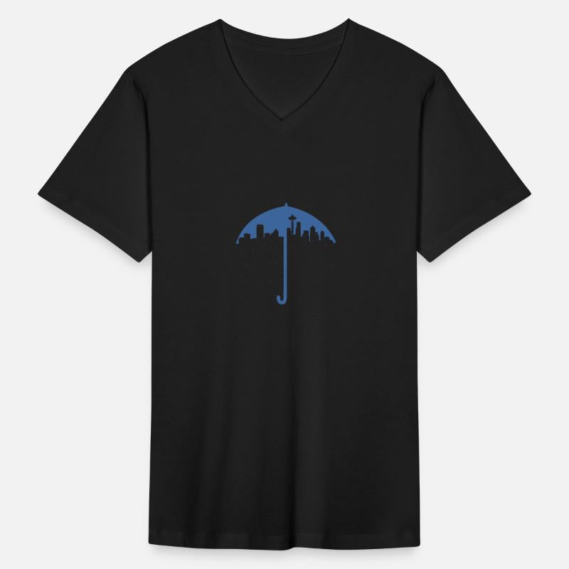 Seattle Rain Umbrella Skyline Long Sleeve Shirt
