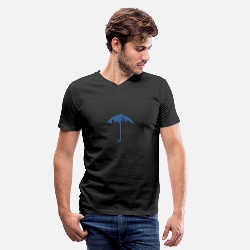 Seattle Rain Umbrella Skyline Long Sleeve Shirt