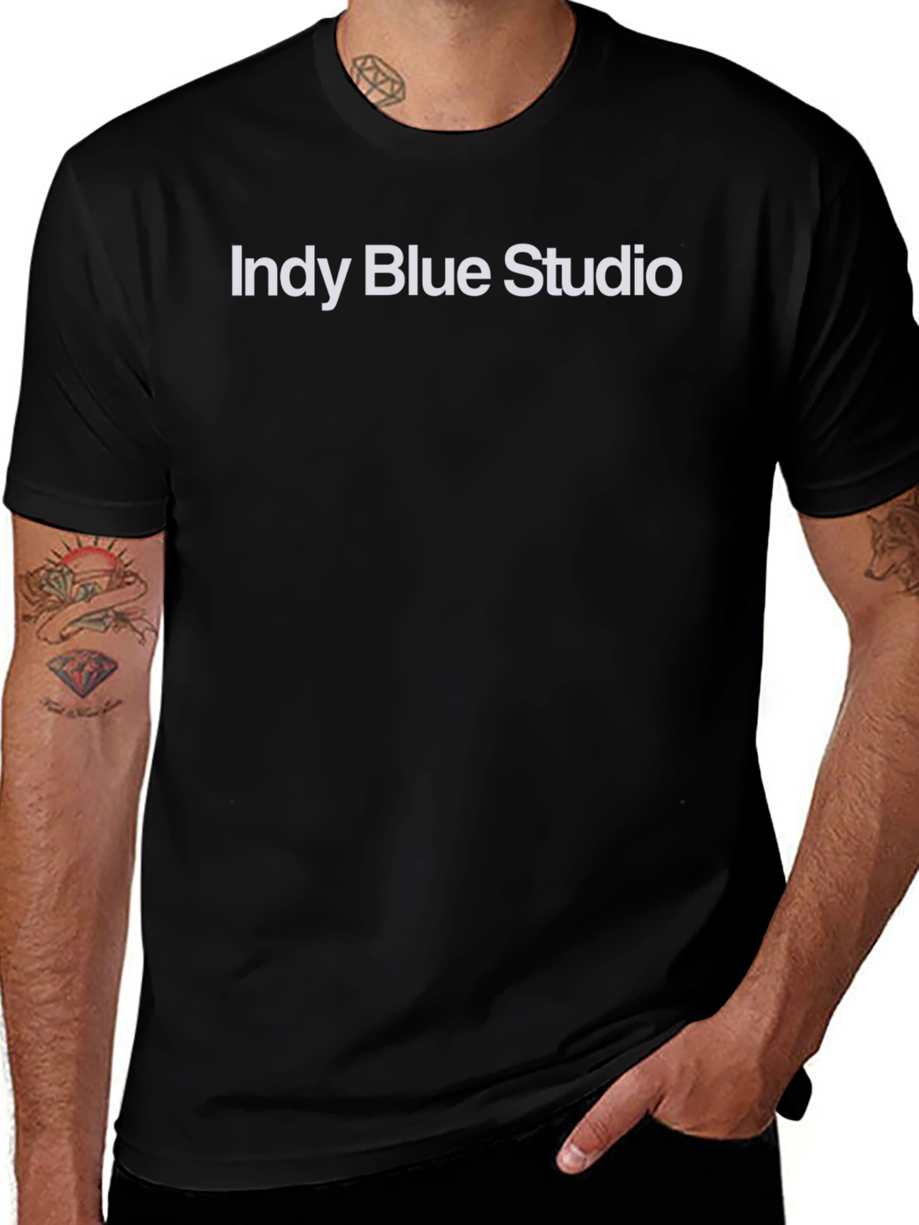 Indy Blue Studio Black Graphic Tee