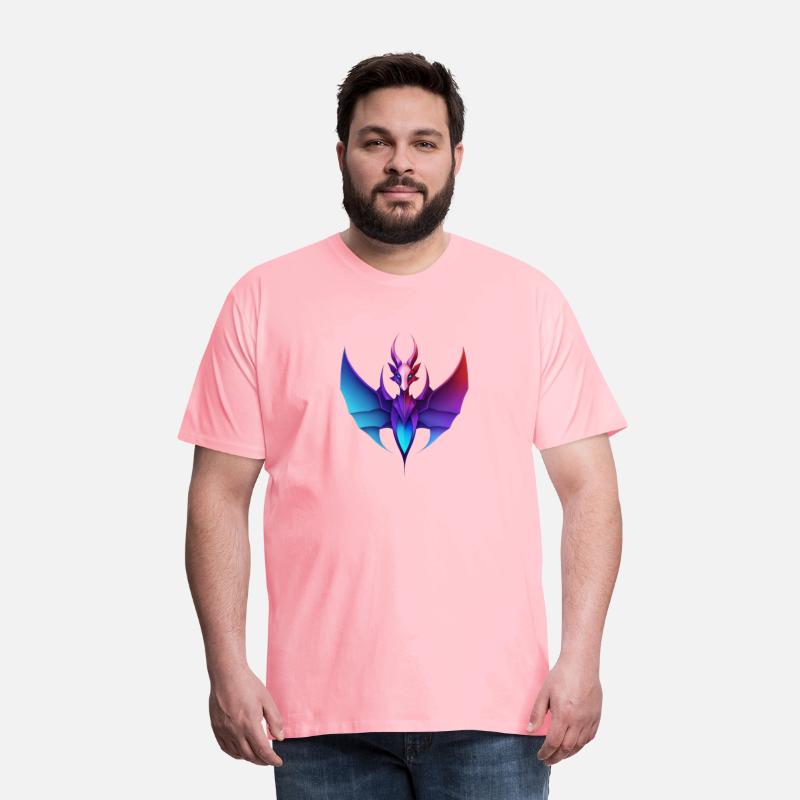simple symmetrical dragon logo with purple