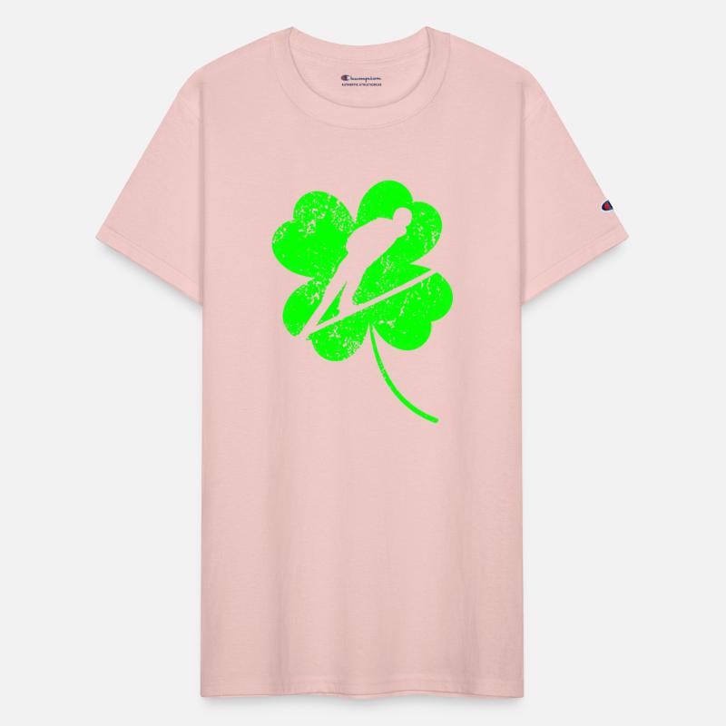 Ski-jumping St. Patrick's day shamrock