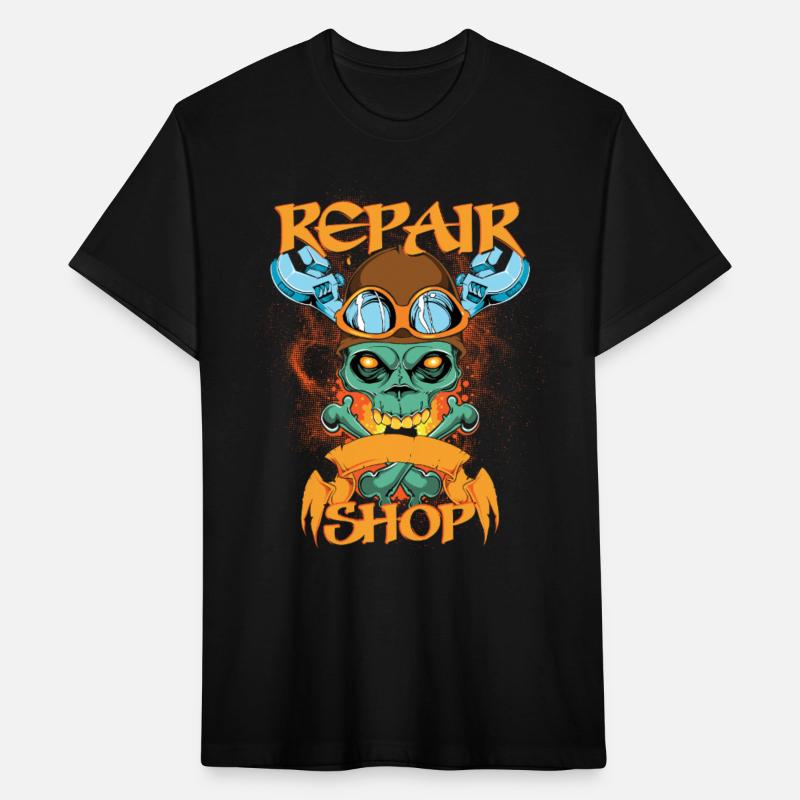 Skull Mechanic – Repair Shop Graphic Tee