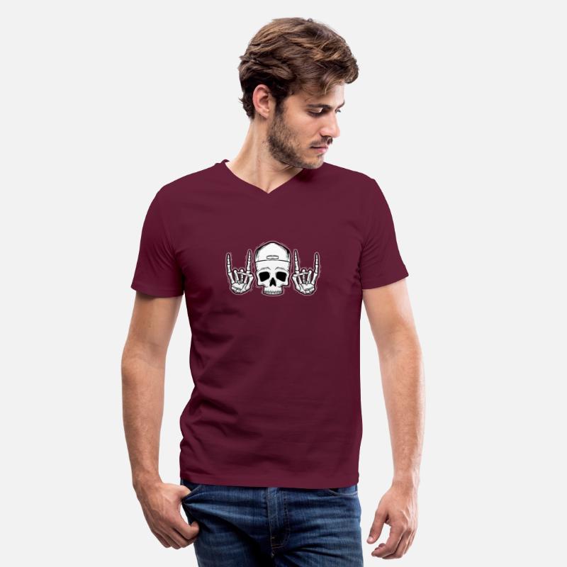 Skull Rock On Skeleton Hands Art