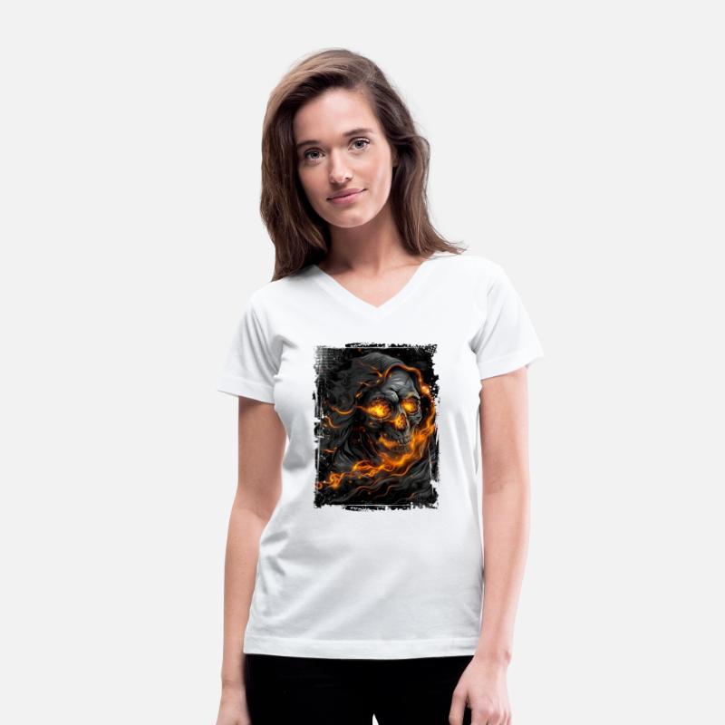 Skull with Flaming Eyes