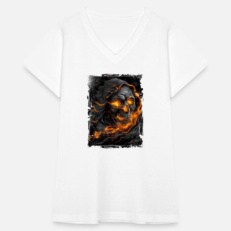 Skull with Flaming Eyes