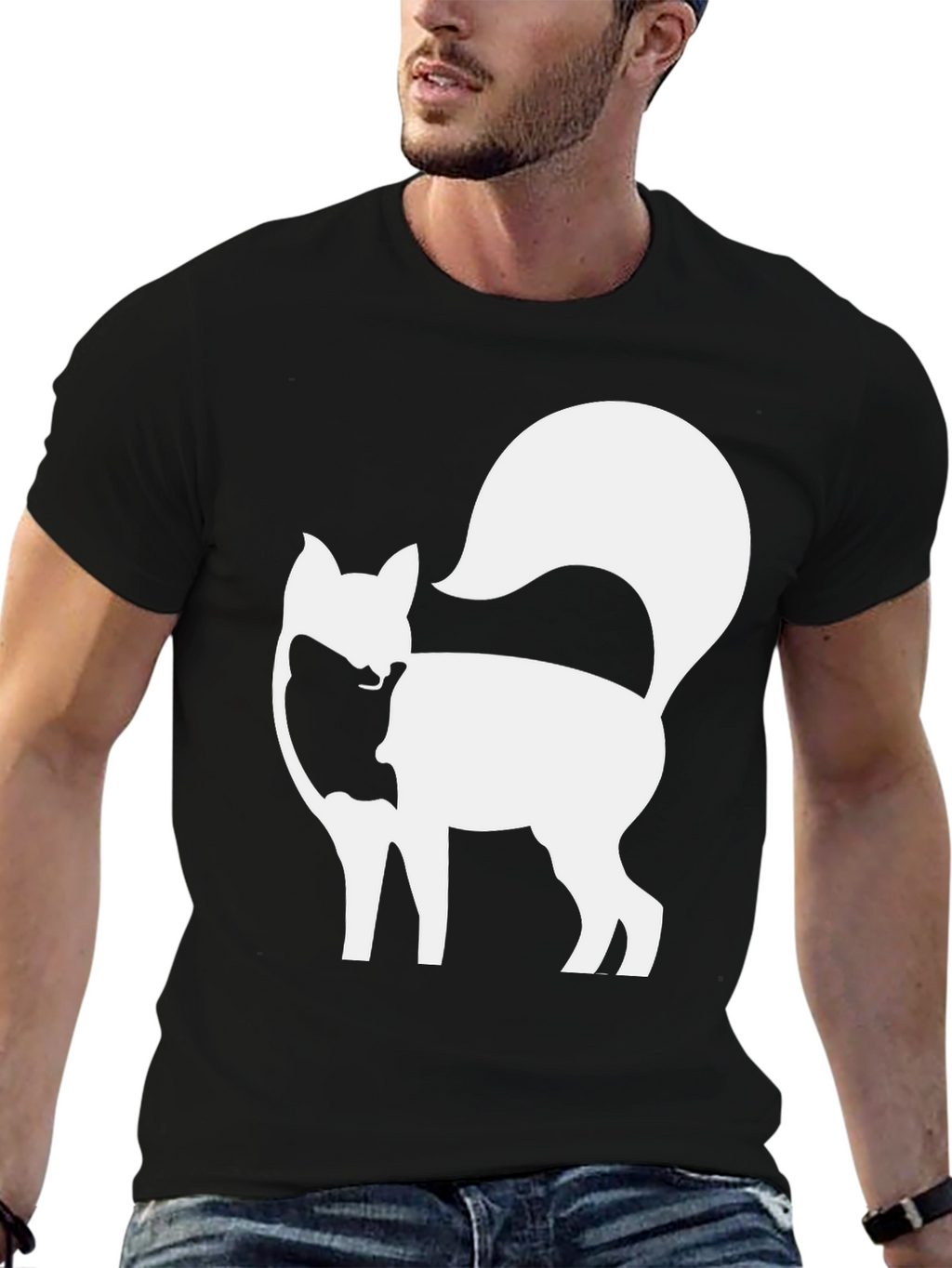 Fox Silhouette Graphic Tee - Black