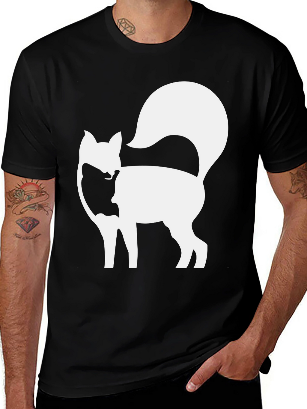 Fox Silhouette Graphic Tee - Black