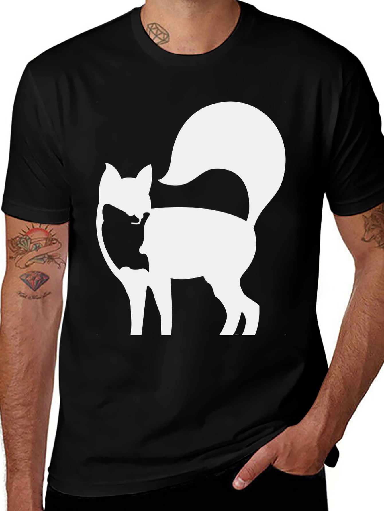 Fox Silhouette Graphic Tee - Black