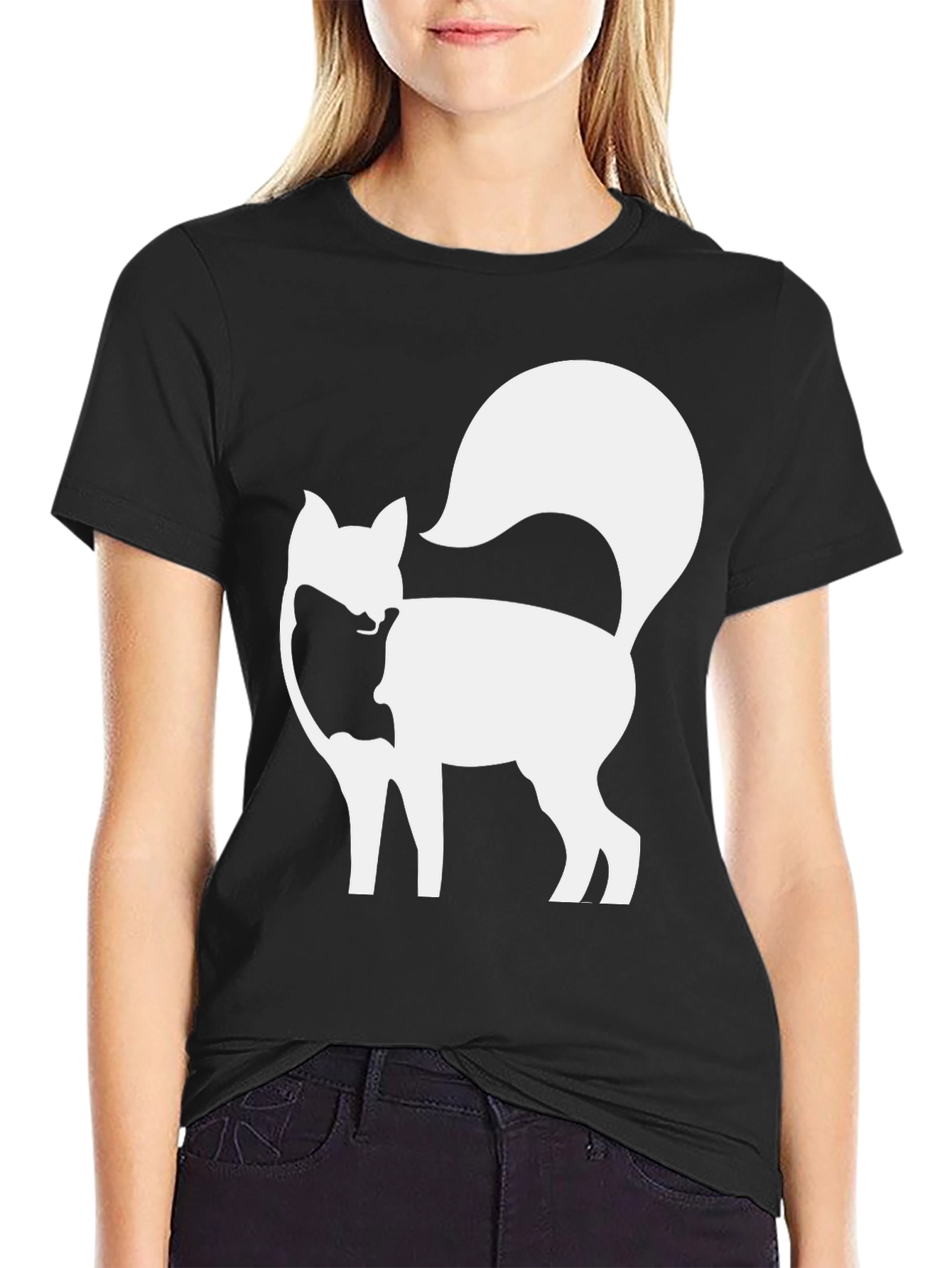 Fox Silhouette Graphic Tee - Black