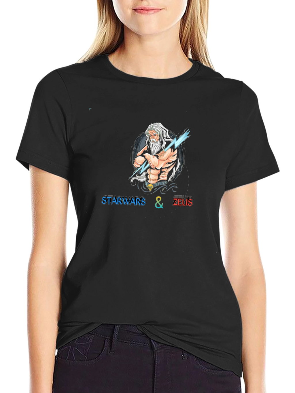 Star Wars & Zeus Black T-Shirt