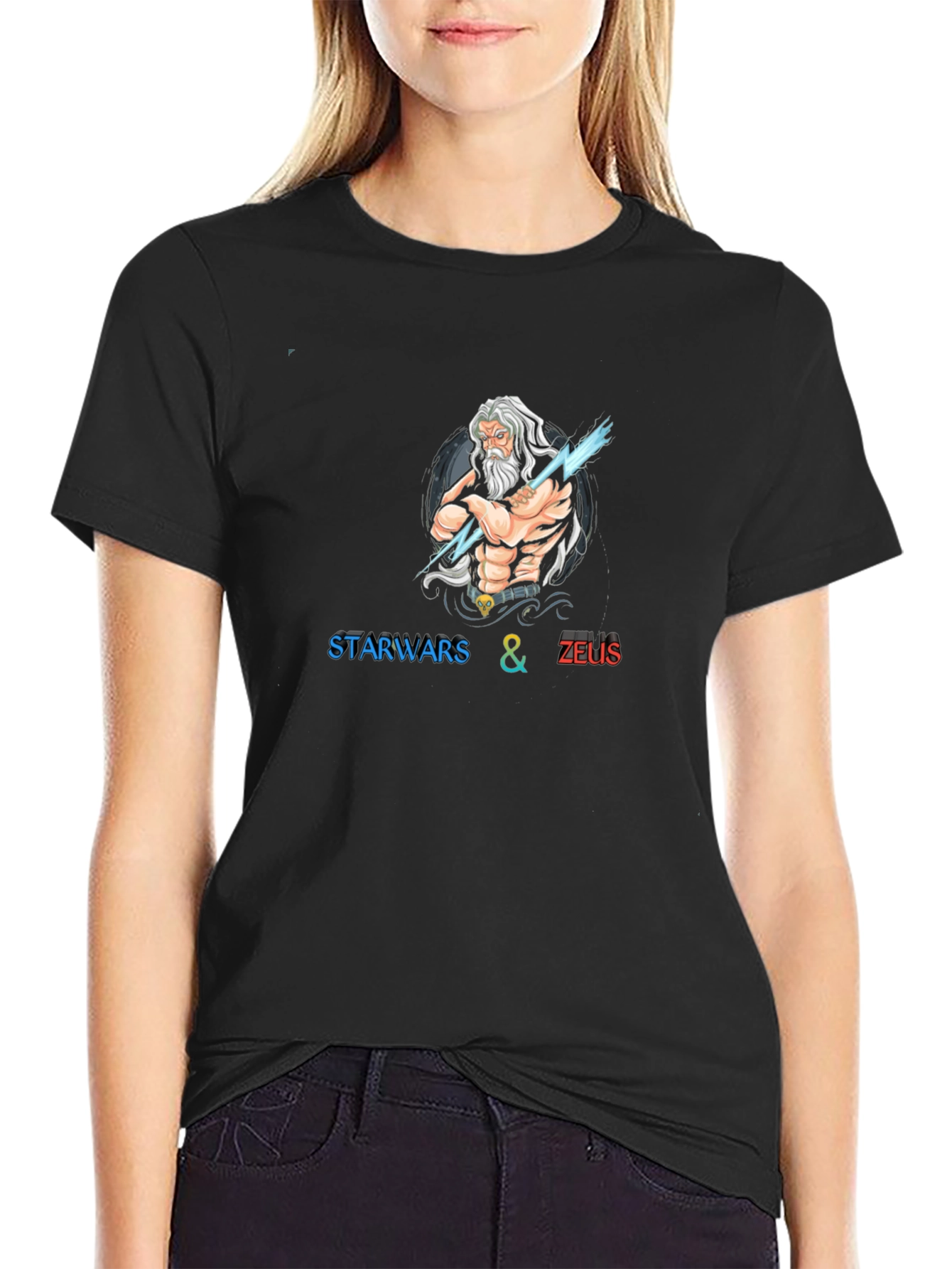 Star Wars & Zeus Black T-Shirt