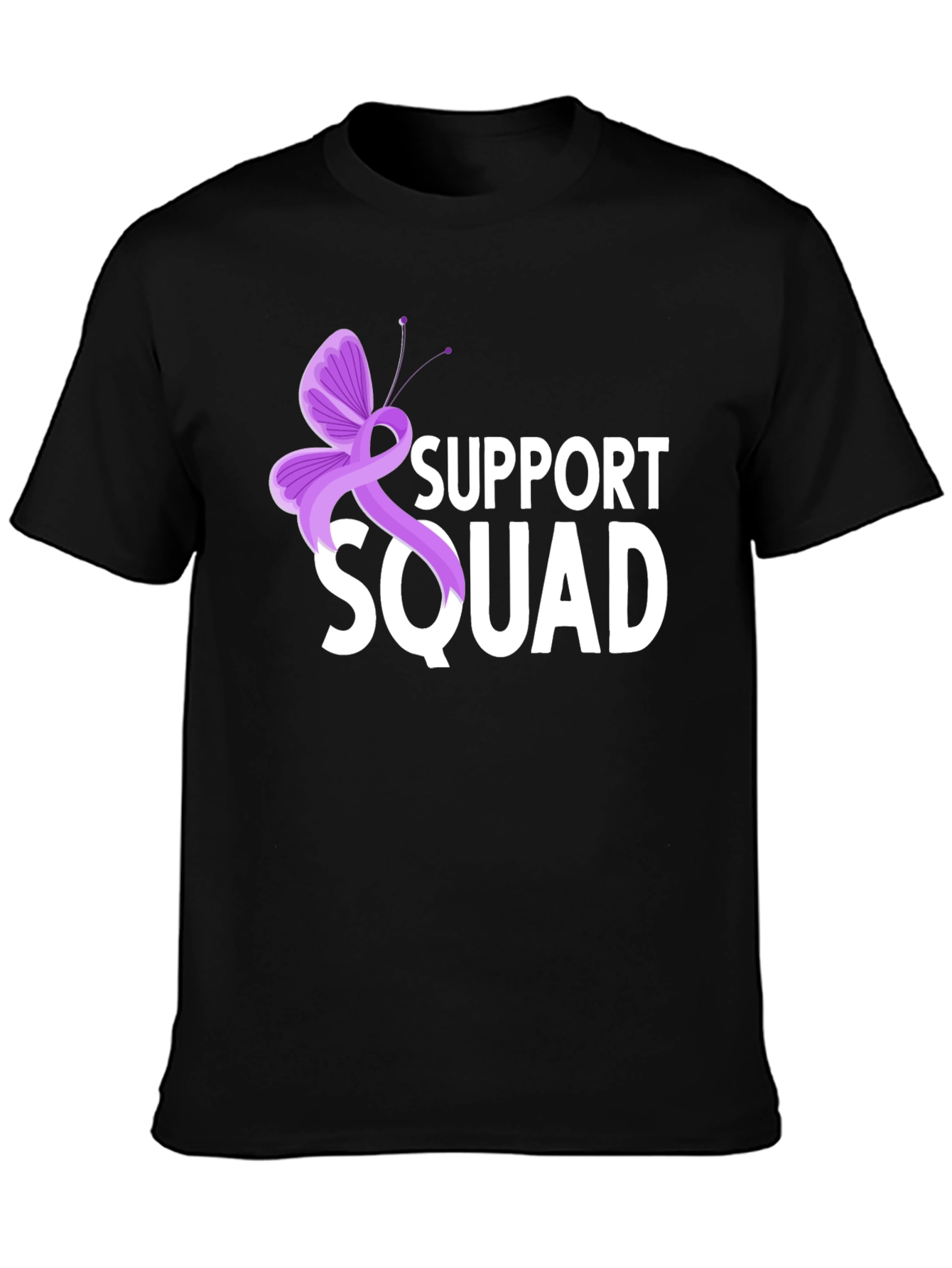 Support Squad T-Shirt - Purple Ribbon Butterfly