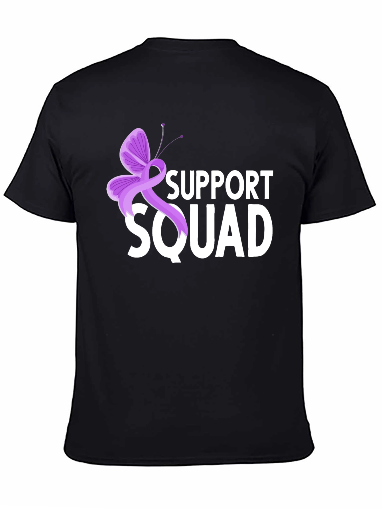 Support Squad T-Shirt - Purple Ribbon Butterfly