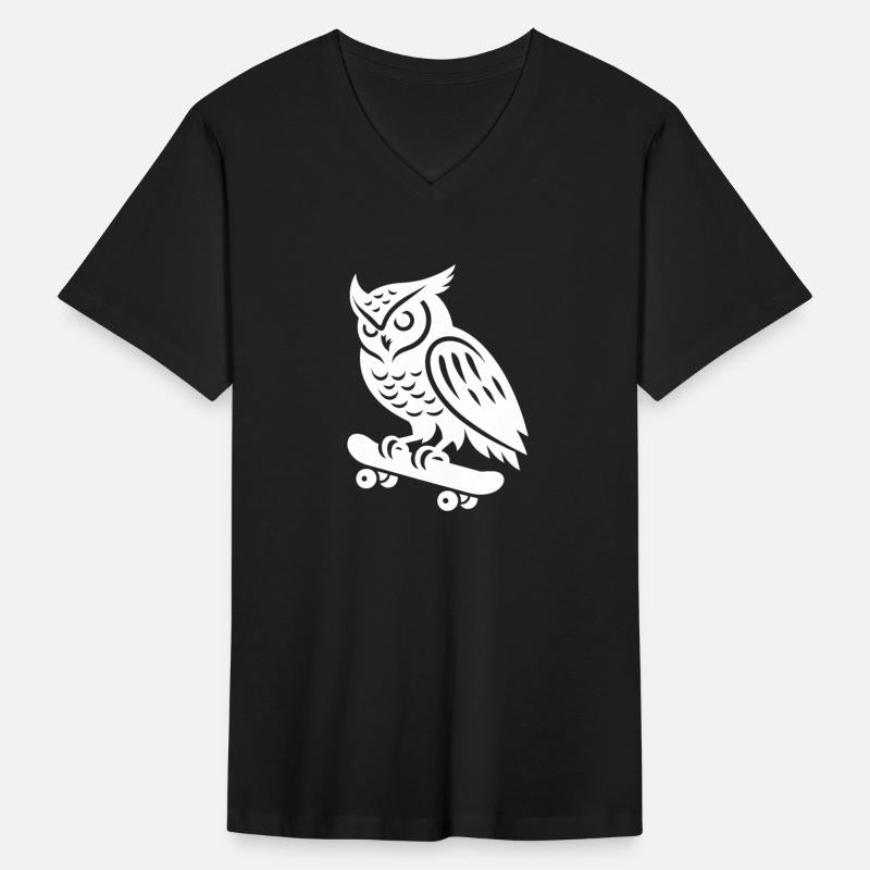 Snow owl skateboarder skater silhouette minimalist