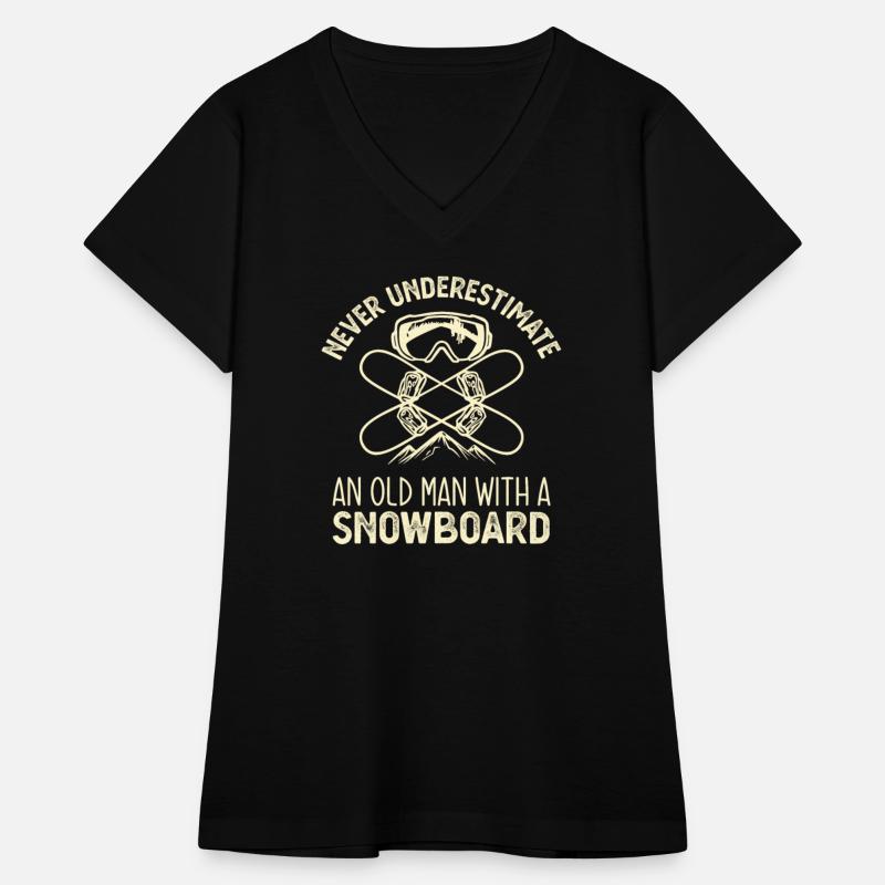 Snowboard Old Man Snowboarder Grandpa
