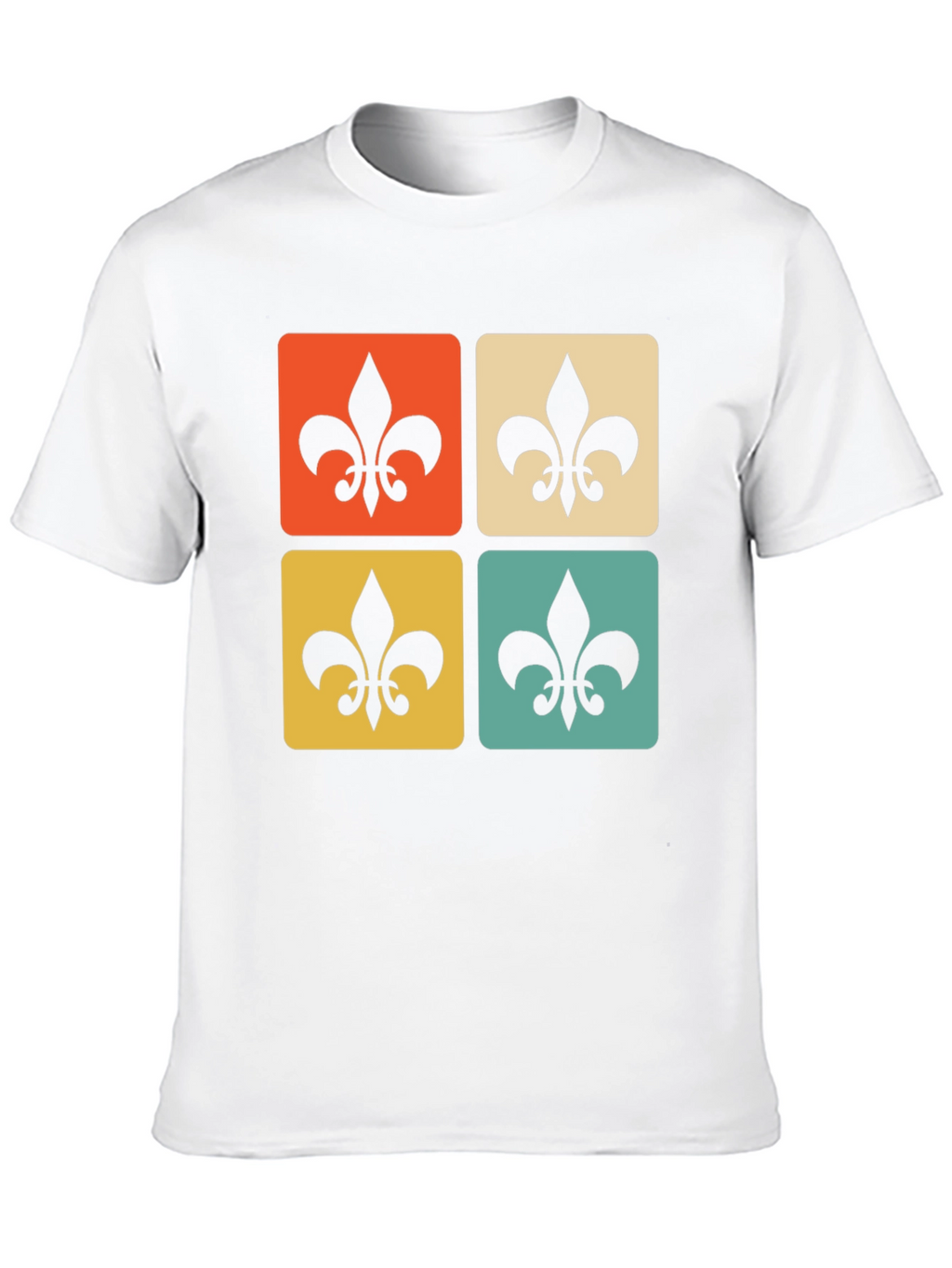 Retro Fleur-de-Lis Graphic Tee - Classic Style