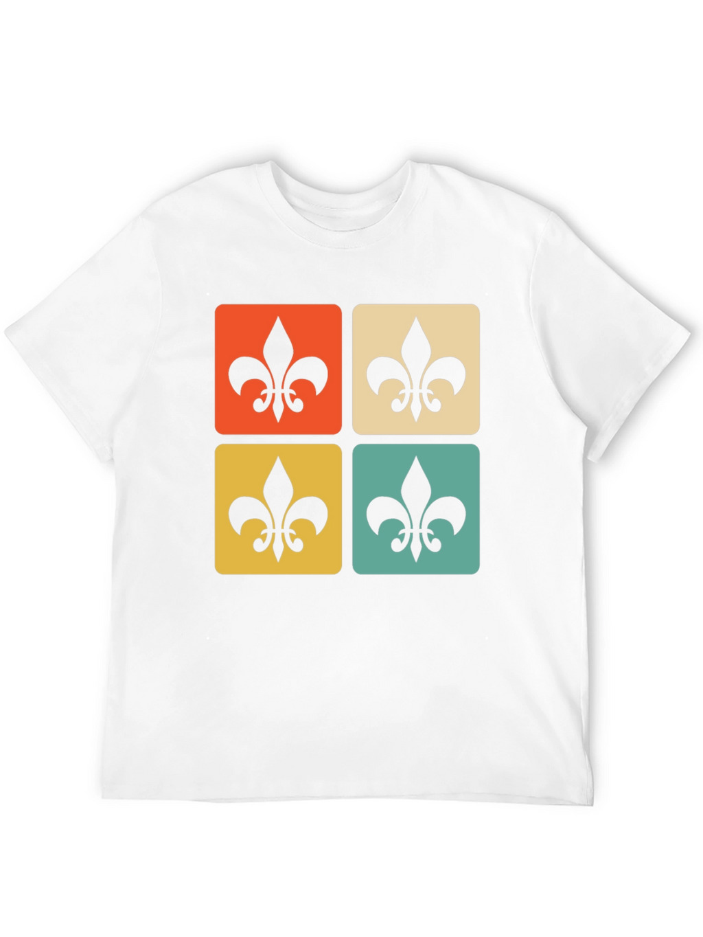 Retro Fleur-de-Lis Graphic Tee - Classic Style