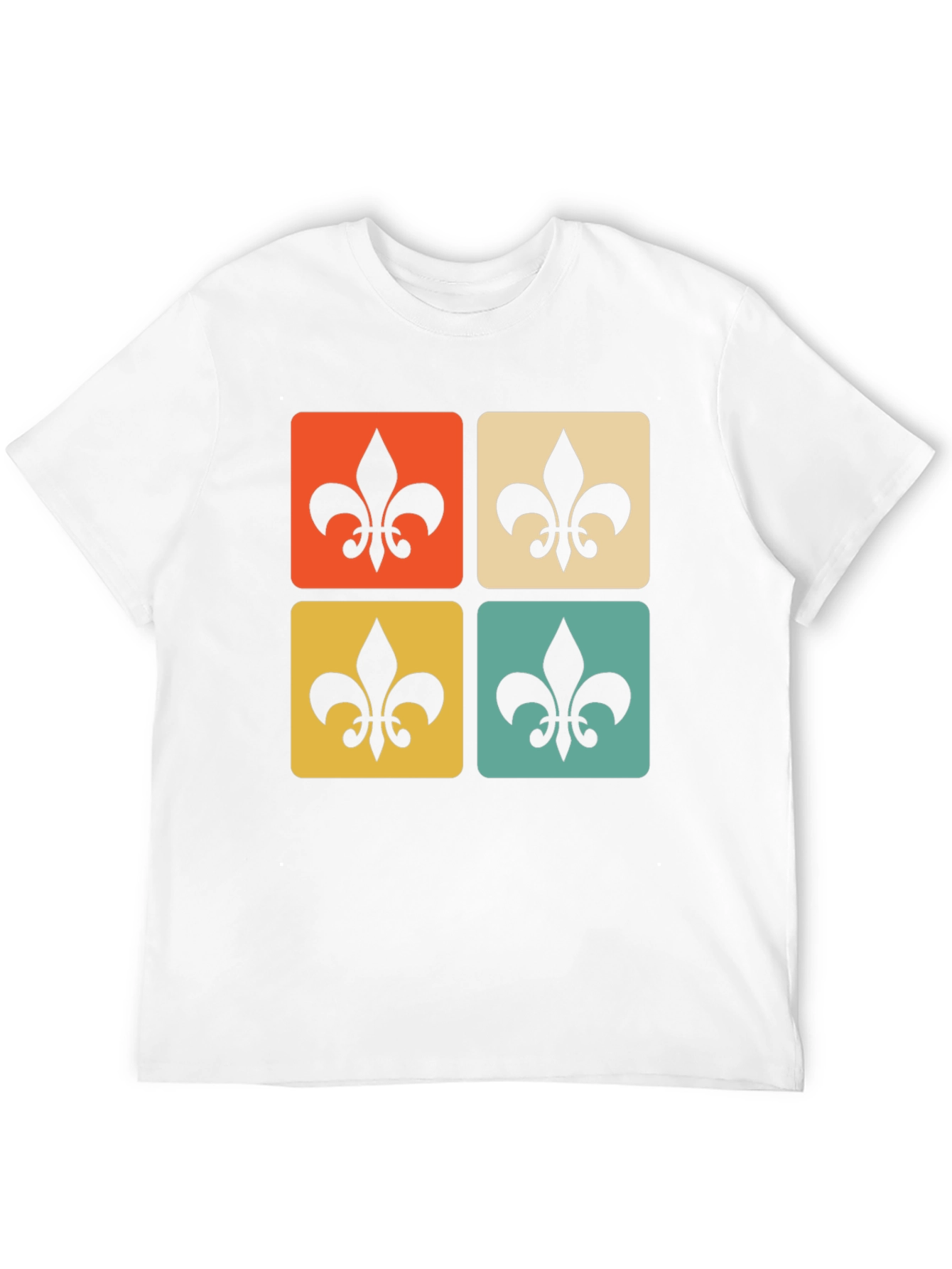 Retro Fleur-de-Lis Graphic Tee - Classic Style