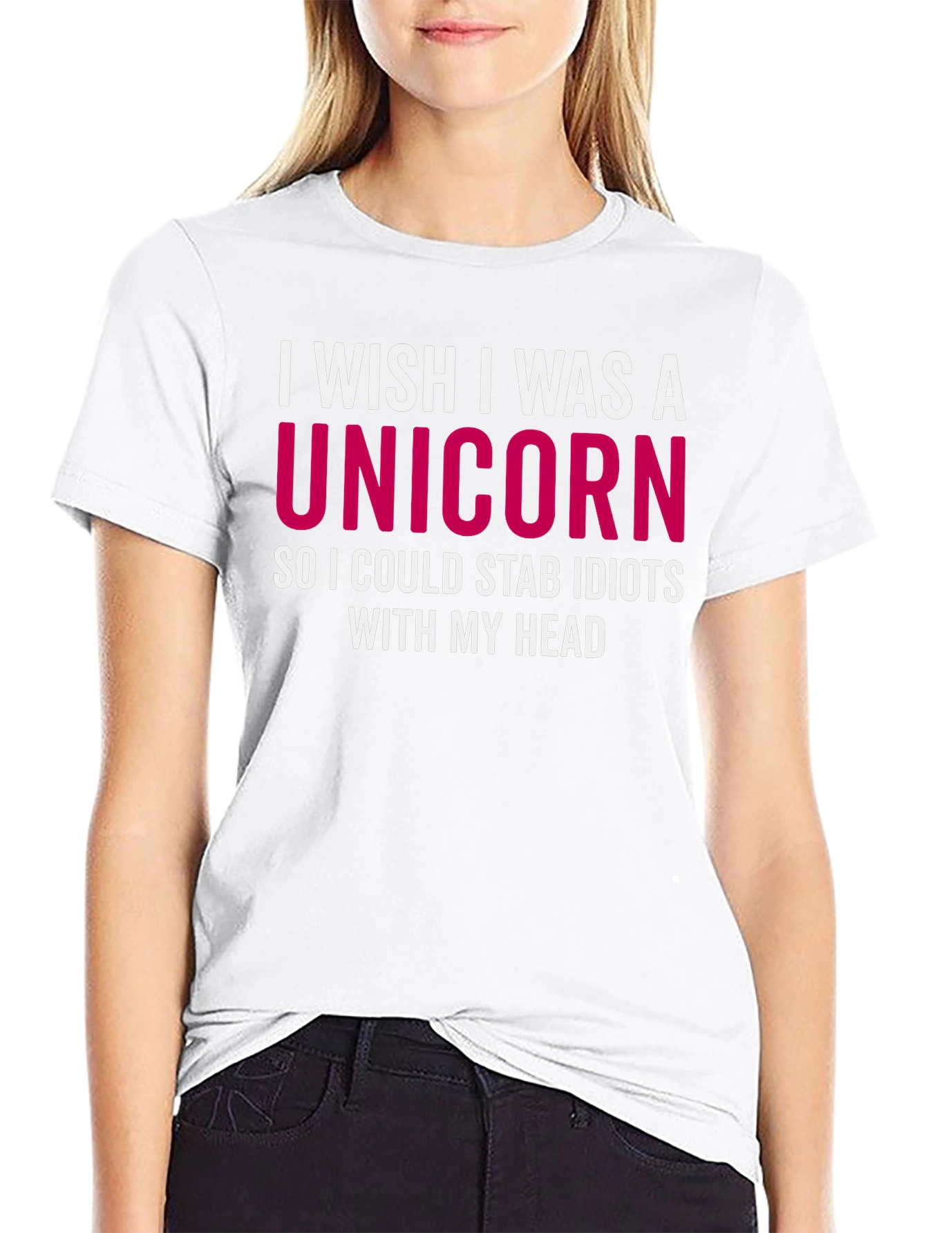 I Wish I Was a Unicorn T-Shirt - Funny Sarcastic Tee