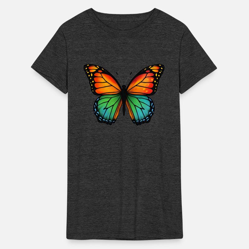 Stained Glass Butterfly with Leaf Wings.