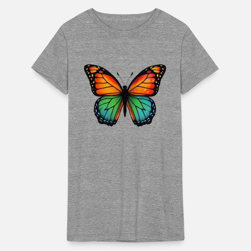Stained Glass Butterfly with Leaf Wings.