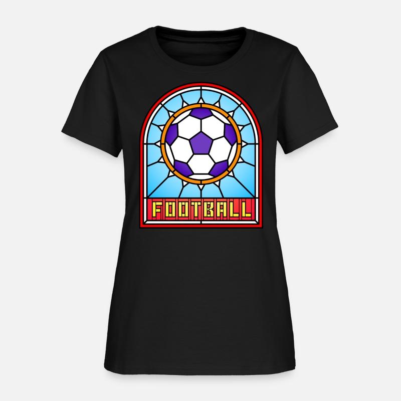 Stained Glass Window Football Soccer Art
