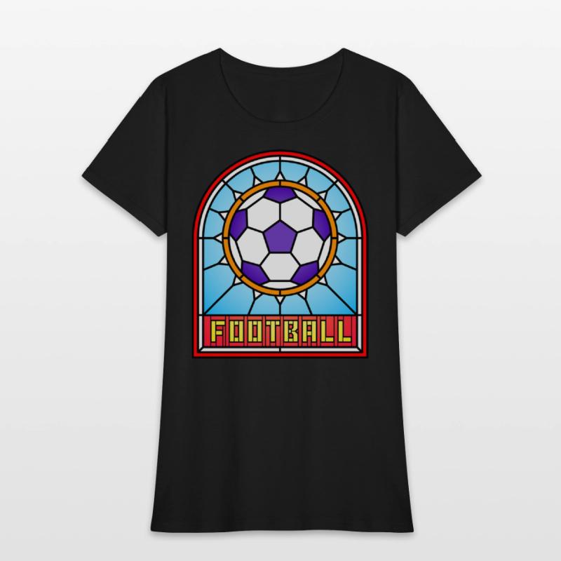 Stained Glass Window Football Soccer Art