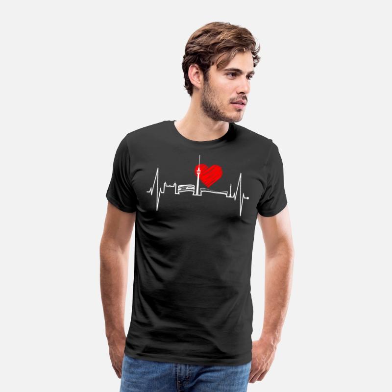 Stuttgart Skyline Heartbeat Germany Fan Heart Love