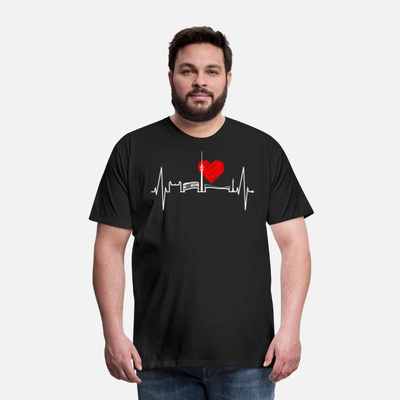 Stuttgart Skyline Heartbeat Germany Fan Heart Love