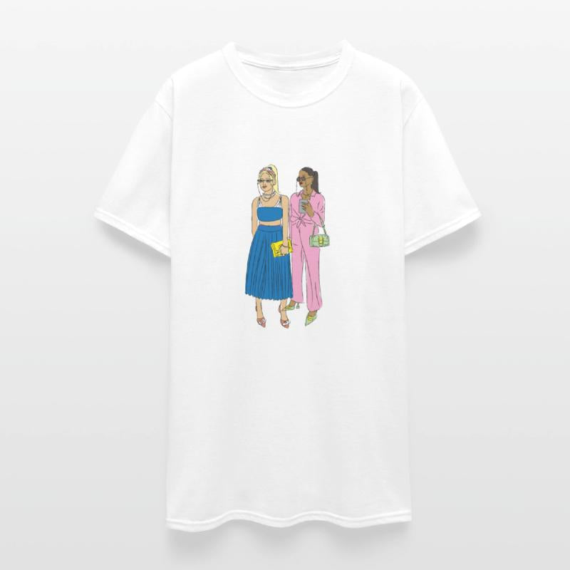 Stylish Duo: Beautiful Girls Illustration