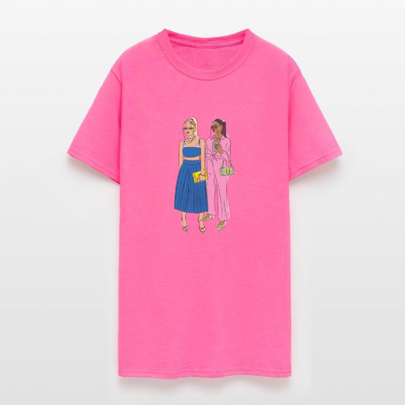 Stylish Duo: Beautiful Girls Illustration