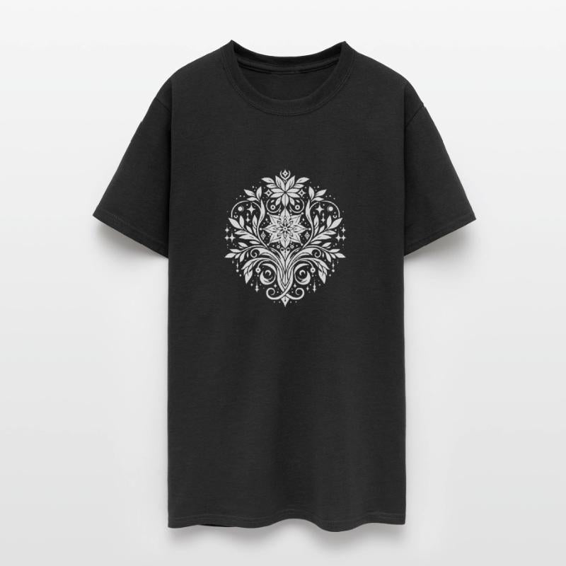 Stylish Tattoo Ornament With Floral Elements