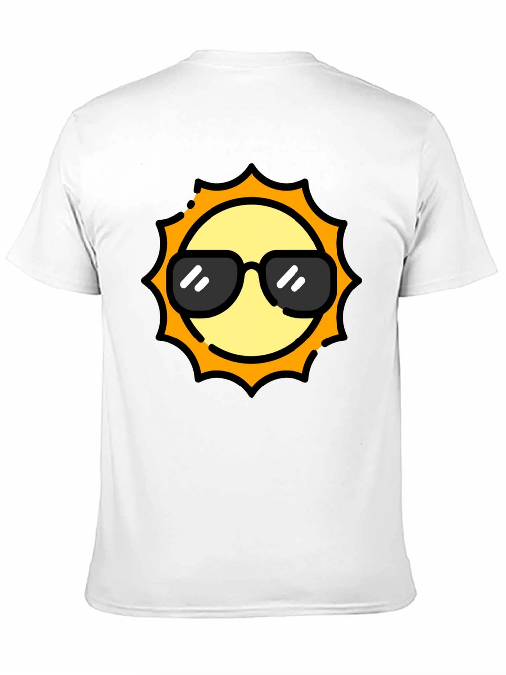 Cool Sun Graphic Tee - Black Cotton T-Shirt