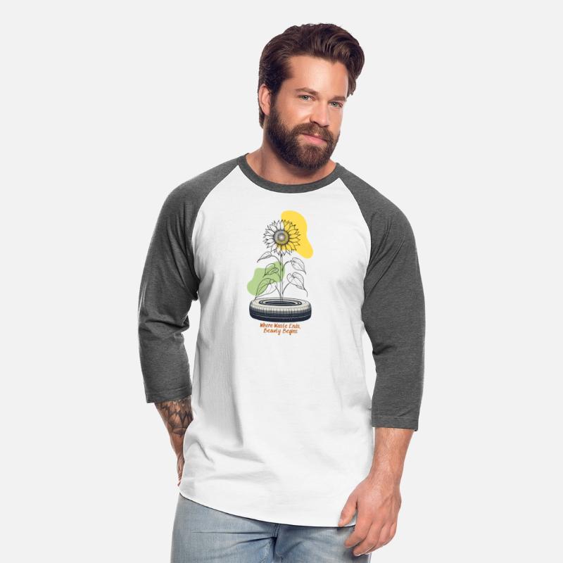 Sunflower Eco Shirt Recycled Hope Tee Hand Drawn