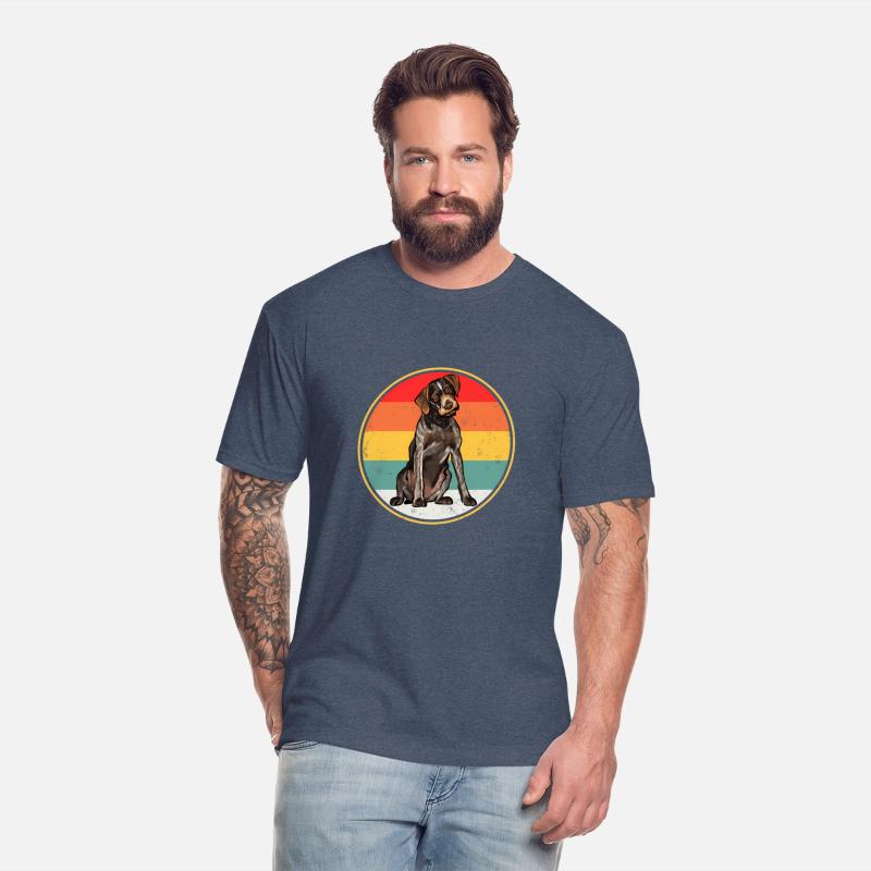 Sunset German Wirehaired Pointer Dog