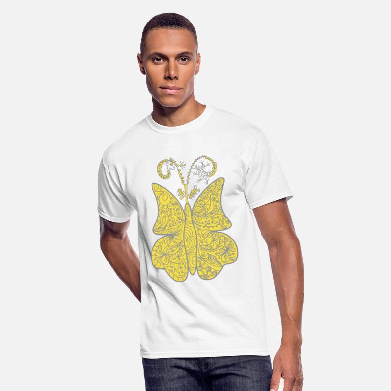 Surreal butterfly drawing in outline style