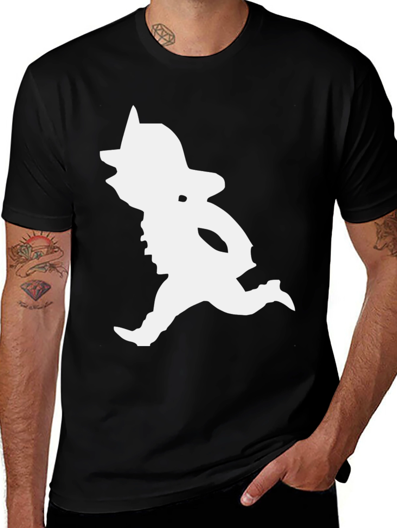 Retro Cartoon Black T-Shirt