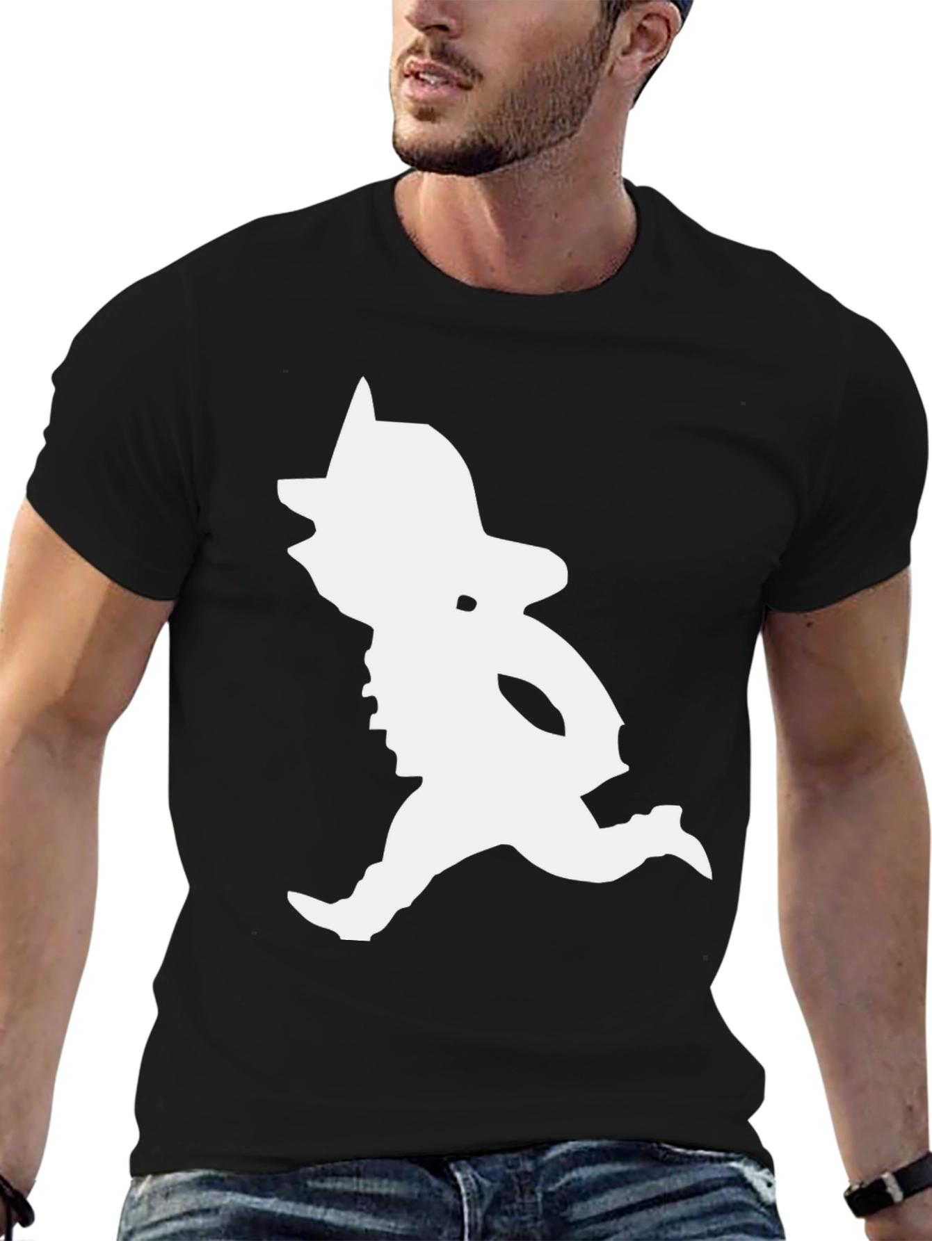 Retro Cartoon Black T-Shirt