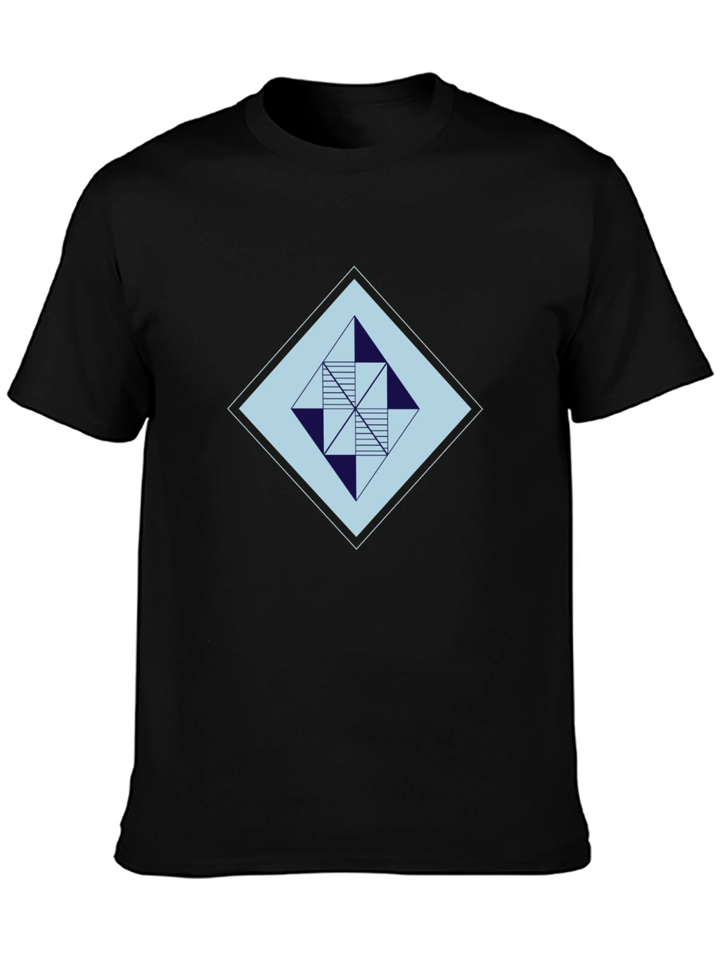 Geometric Diamond Graphic Tee - Modern Style