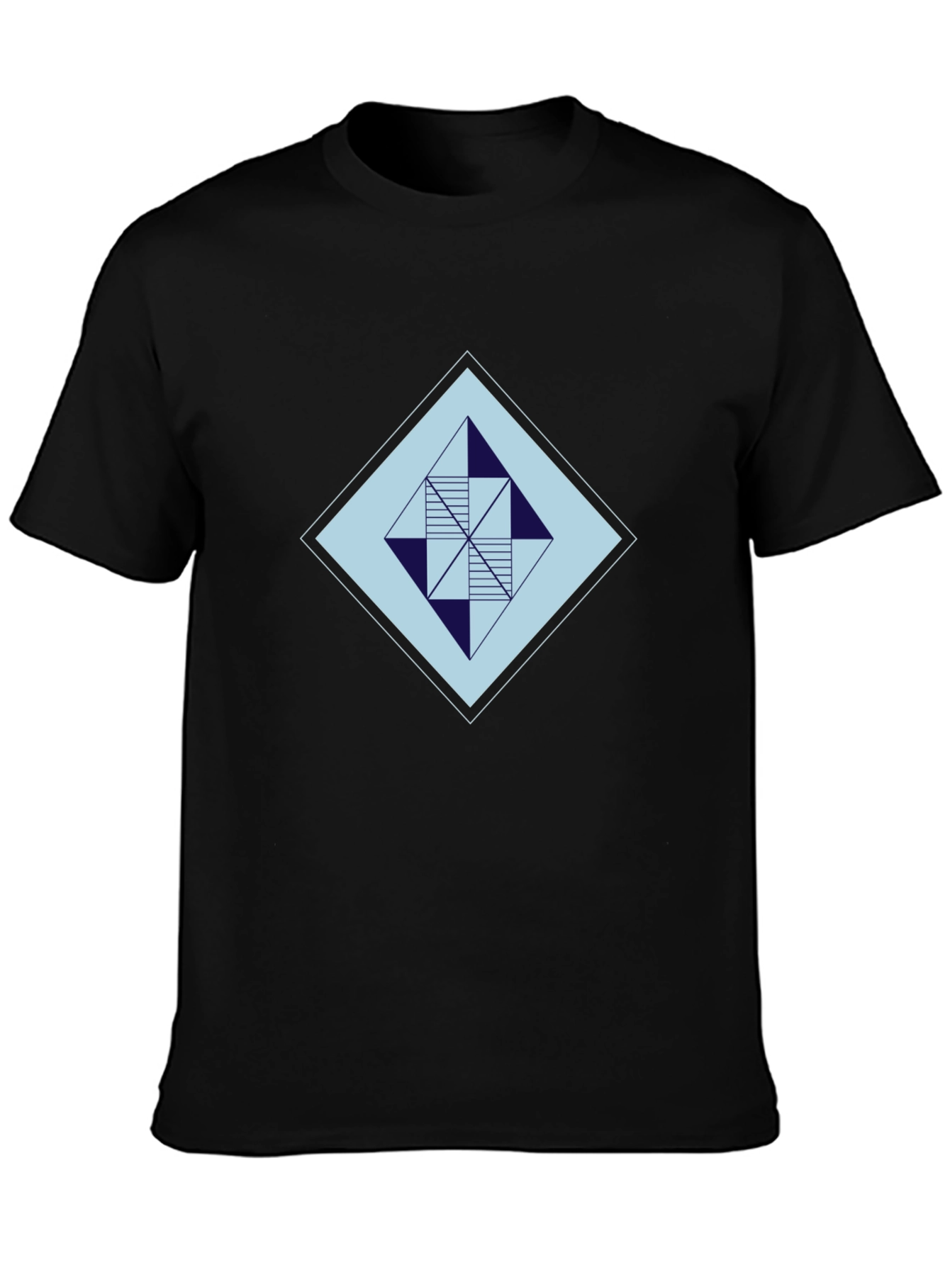 Geometric Diamond Graphic Tee - Modern Style